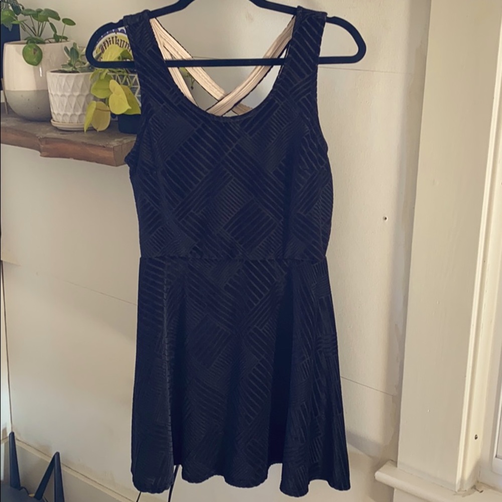 Textured Velvet Skater Dress